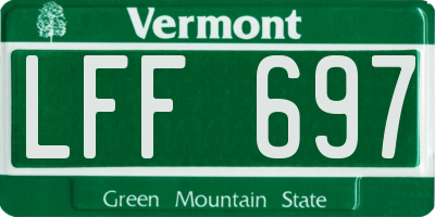 VT license plate LFF697