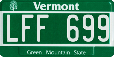 VT license plate LFF699