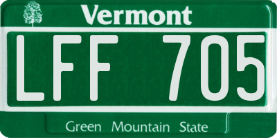 VT license plate LFF705