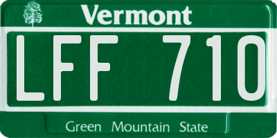 VT license plate LFF710