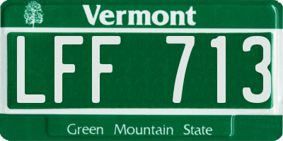 VT license plate LFF713