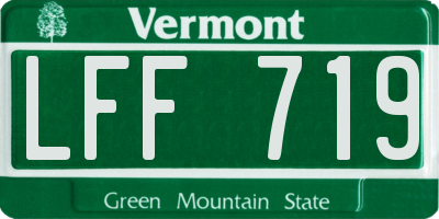 VT license plate LFF719