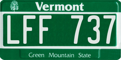 VT license plate LFF737
