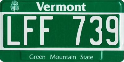 VT license plate LFF739
