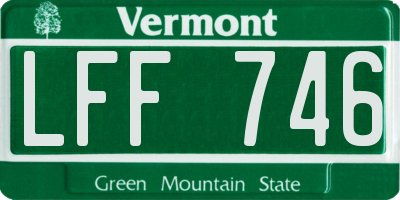 VT license plate LFF746