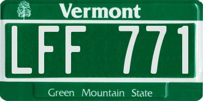 VT license plate LFF771