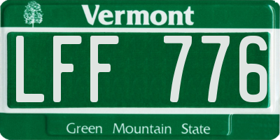 VT license plate LFF776
