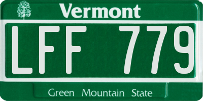 VT license plate LFF779