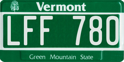 VT license plate LFF780