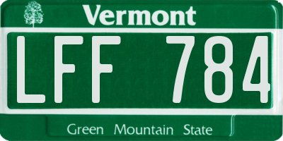 VT license plate LFF784