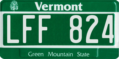VT license plate LFF824