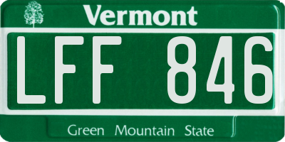 VT license plate LFF846