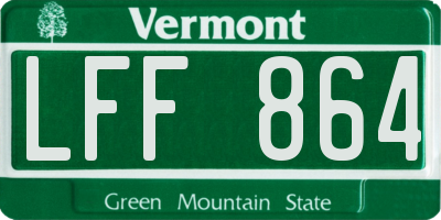VT license plate LFF864