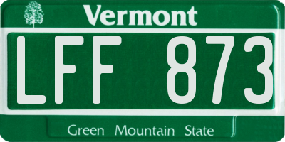 VT license plate LFF873