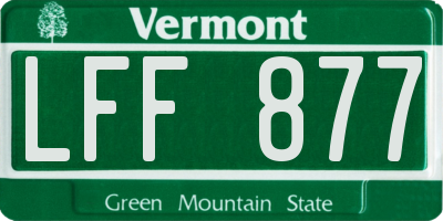 VT license plate LFF877
