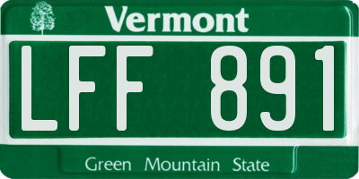 VT license plate LFF891