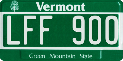 VT license plate LFF900