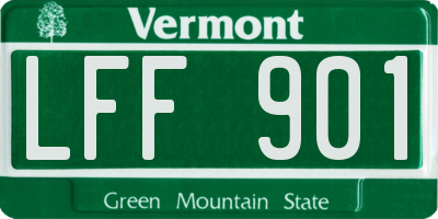 VT license plate LFF901