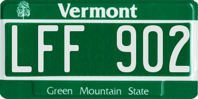 VT license plate LFF902