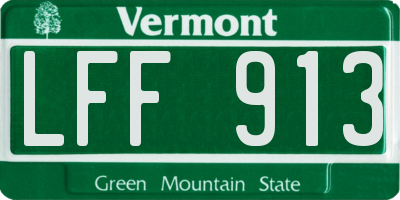 VT license plate LFF913