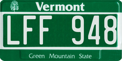 VT license plate LFF948
