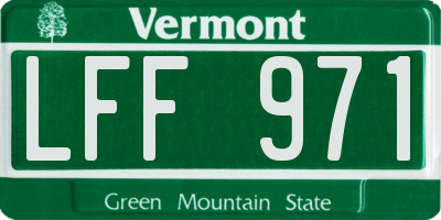 VT license plate LFF971