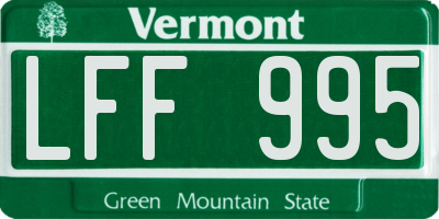 VT license plate LFF995