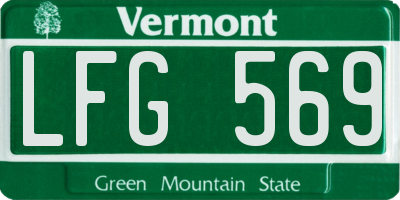 VT license plate LFG569