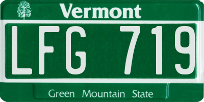VT license plate LFG719