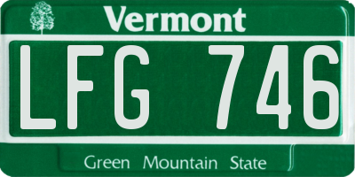 VT license plate LFG746