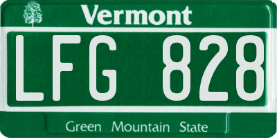 VT license plate LFG828