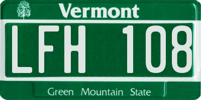 VT license plate LFH108