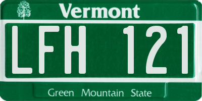 VT license plate LFH121