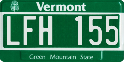 VT license plate LFH155