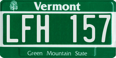 VT license plate LFH157