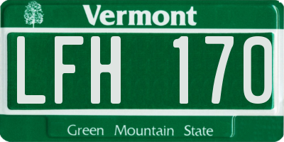 VT license plate LFH170