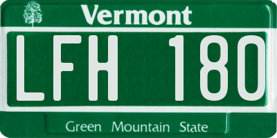 VT license plate LFH180