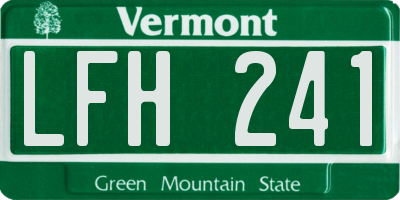 VT license plate LFH241
