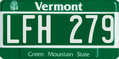 VT license plate LFH279