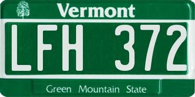 VT license plate LFH372