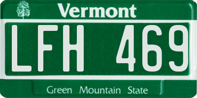 VT license plate LFH469
