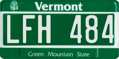 VT license plate LFH484