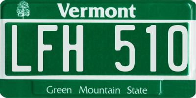 VT license plate LFH510