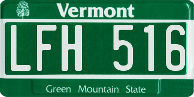 VT license plate LFH516