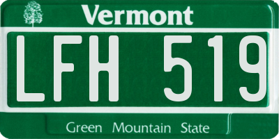 VT license plate LFH519