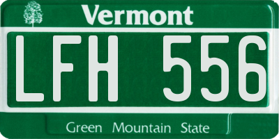 VT license plate LFH556