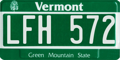 VT license plate LFH572