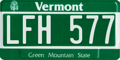 VT license plate LFH577