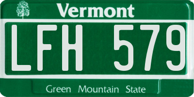 VT license plate LFH579