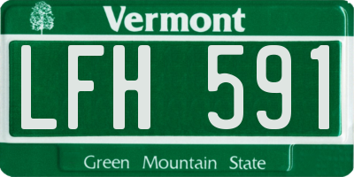 VT license plate LFH591